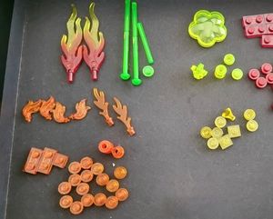 Legos lot of "lights" and flames 108 pcs